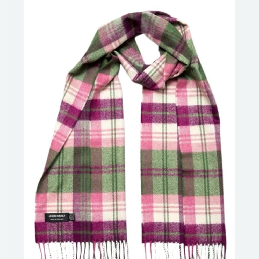John Hanly Brushed Merino Wool Scarf NWOT